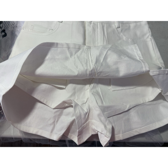 Skorts for Women High Waisted Trendy Denim Mini Skirt Side Slit Jean Short Sz M. - Picture 12 of 12